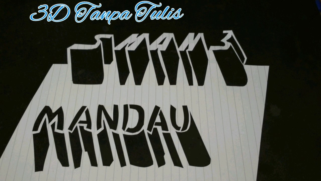 SMAN 3 MANDAU 3D TANPA TULIS DARI PISAU CUTTER