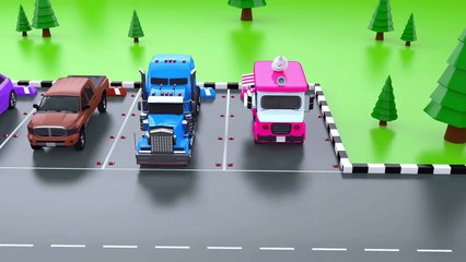 Colors for Children to Learn with Car Transporter Car Toys - Colors Collection for Children