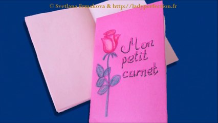 Origami facile : Mon petit carnet  de poupée, sans fils, ni colle