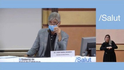 Declaraciones del secretario general de Salud Pública, Josep Maria Armigmon.