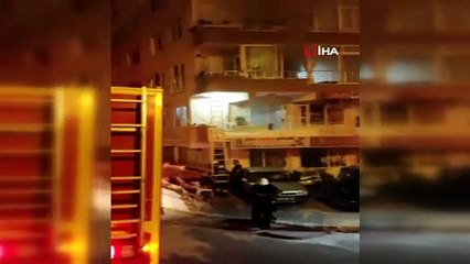 Yangında bayılan çifti itfaiye kurtardı