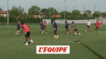 L'entraînement des Lyonnais trois jours avant City - Foot - C1 - OL