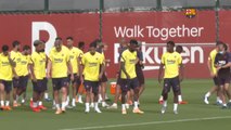 El Barça entrena por última vez antes de viajar a Lisboa