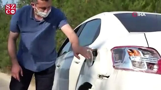 Dedektif gibi iz sürdü, arabasına çarpan aracı buldu