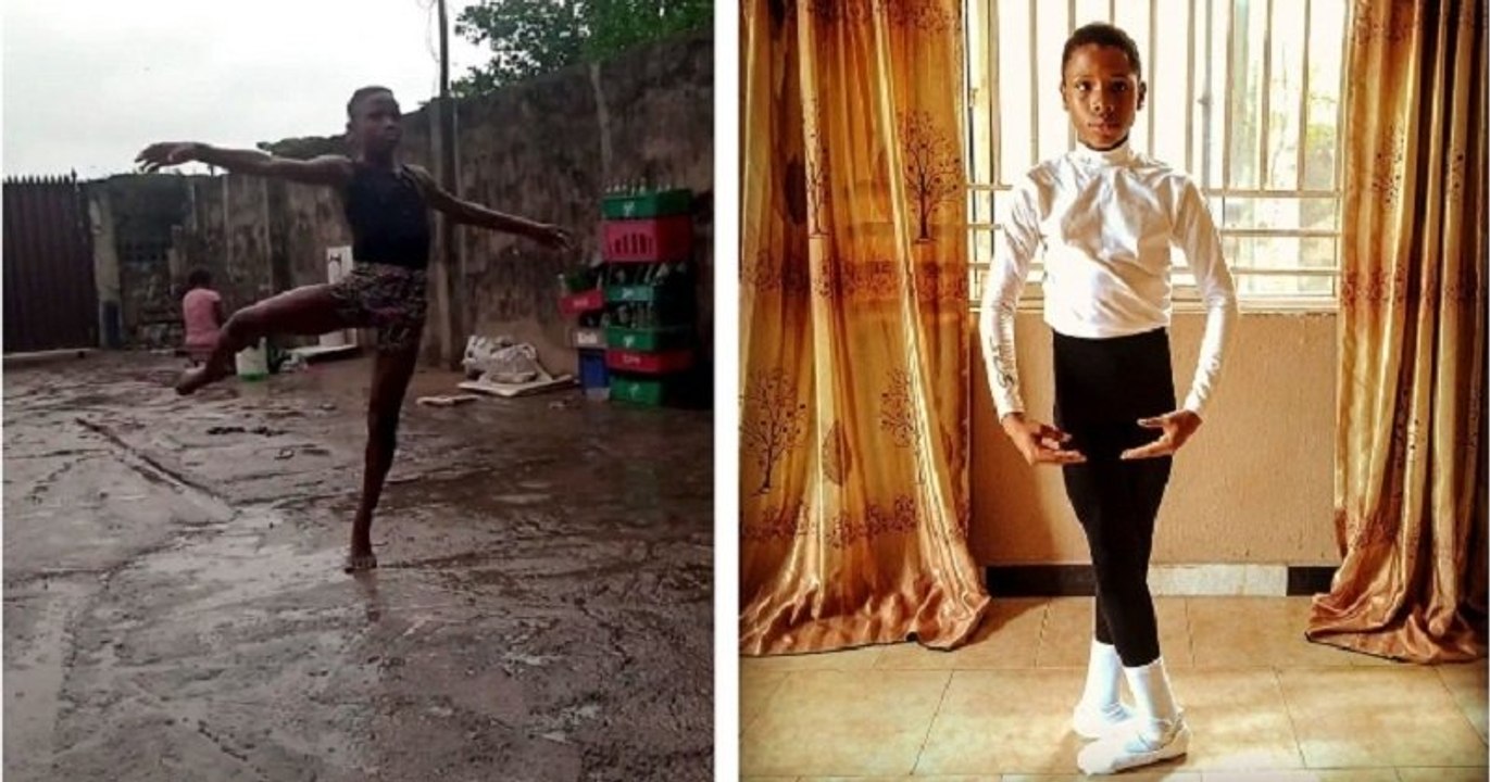 Un jeune garçon du Nigeria performe sur de la danse classique et reçoit une bourse d'une école de New York