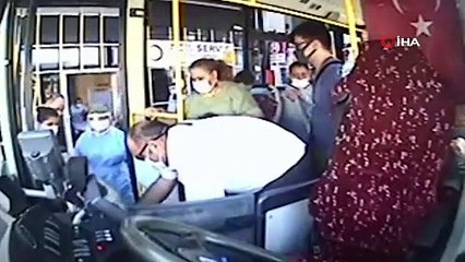 Otobüs şoförü, fenalaşan yolcuyu hastaneye yetiştirdi