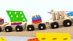 Learn Shapes with Preschool Wooden Toy Train - Colors and Shapes Collection for Children