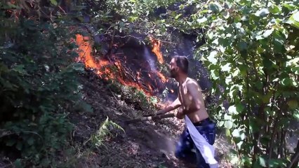 15 dönüm fındık bahçesi ile 10 dönüm ormanlık alan yandı - DÜZCE