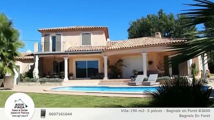  Villa-190 m2- 5 pièces - Bagnols en Foret-83600