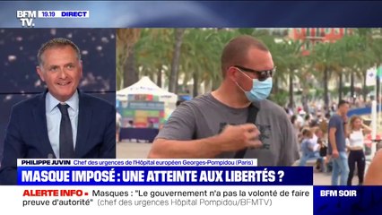 Philippe Juvin juge 'indispensable de porter le masque', car le 'rapport coûts-bénéfices est a priori considérable'