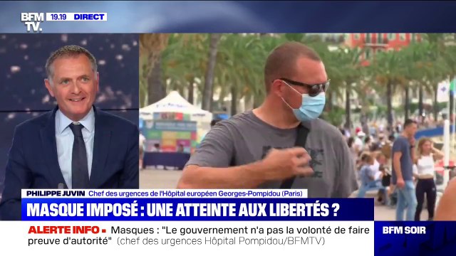 Philippe Juvin juge indispensable de porter le masque , car le rapport coûts-bénéfices est a priori considérable