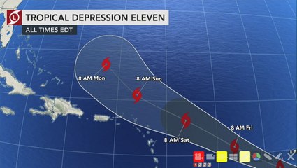 Скачать видео: Another hurricane could form this week in Atlantic