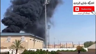 عاجل_ حريق مروع الآن في الجهراء بالكويت. الدخا ن يرتفع لآلاف الأمتار.. ماذا يحدث بالدول العربية_