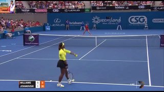 Serena Williams vs Bojana Jovanovski 2012 Brisbane 2R Highlights