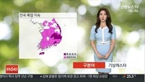 [날씨] 전국 폭염특보…내륙 소나기, 천둥 번개 동반