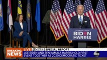 Joe Biden introduces Kamala Harris as running mate
