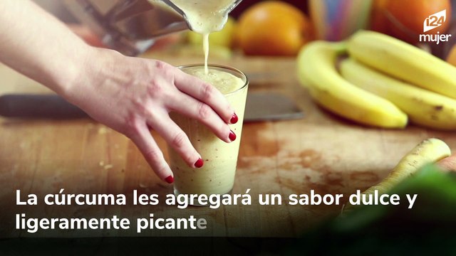 Jugos naturales con cúrcuma