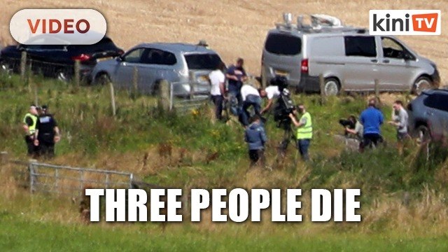 Three people die in Scottish train derailment, carriages piled up