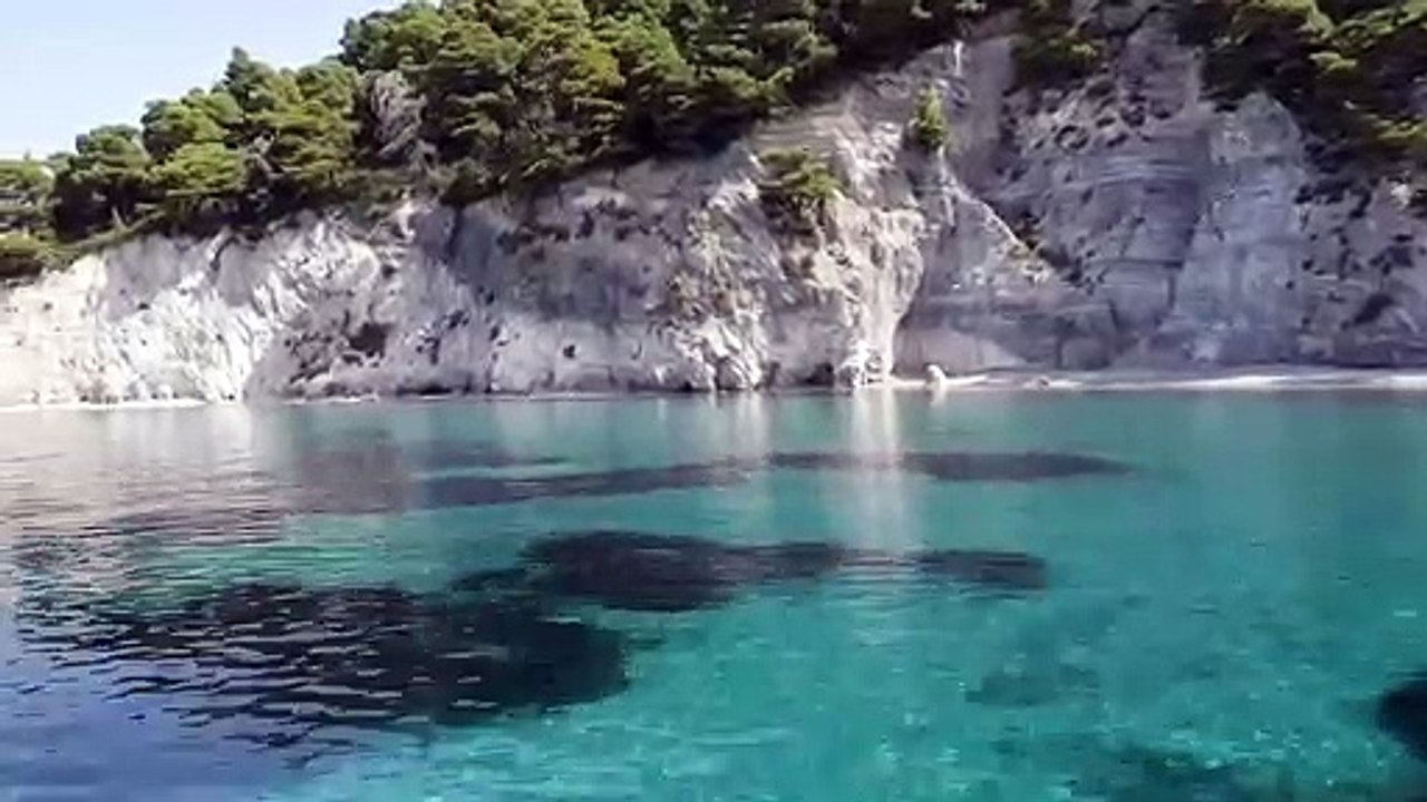 view of beach by drone