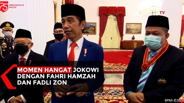 Momen Hangat Presiden Jokowi dengan Fahri Hamzah dan Fadli Zon