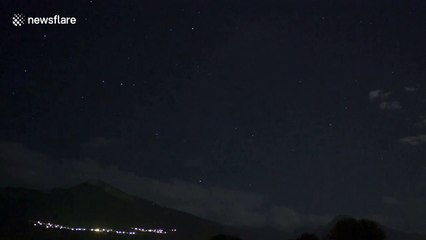 Footage captures green glow of Perseid meteors