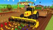 Learn Colors Fruits With Giant Harvesting Tractor On Farm - Nursery Rhymes & Kids Songs - ToyMonster