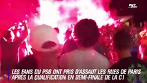 Atalanta - PSG : Feux d’artifice des supporters sur les Champs-Elysées et devant le Parc