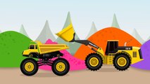 Learn Colors with Dump Trucks & Backhoe Loaders - Learning Colors for Children