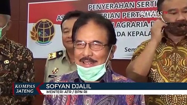 Konflik Lahan, Menteri ATR/BPN Serahkan Sertifikat Tanah