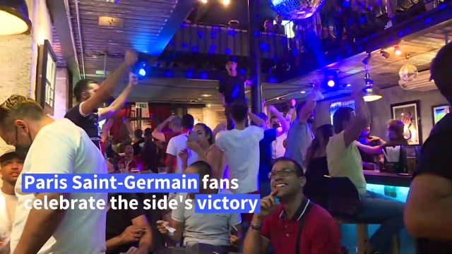Champions League: PSG fans celebrate victory in Lisbon