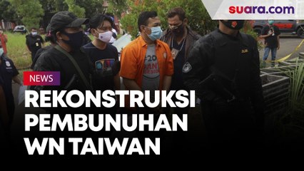 Rekonstruksi Kasus Pembunuhan Berencana terhadap Bos Toko Roti Asal Taiwan