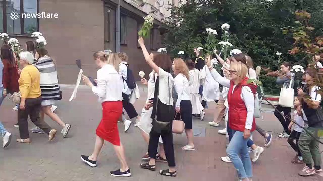 Protesters in Belarus show solidarity as demonstrations continue