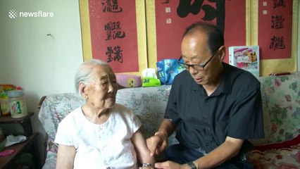 Energetic Chinese centenarian stretches 100 times daily