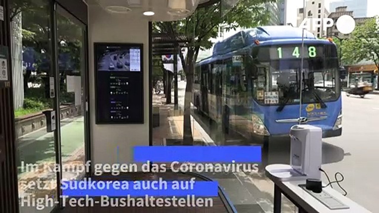 High-Tech-Bushaltestellen im Kampf gegen Corona