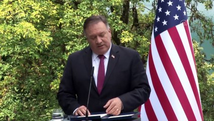 ABD Dışişleri Bakanı Pompeo, Slovenya Başbakanı Jansa ile ortak basın toplantısı düzenledi - BLED