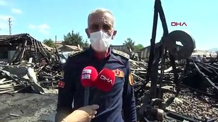 Çorum'da, Keresteciler Sitesi'ndeki yangında hasar gün ağarınca ortaya çıktı