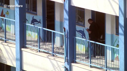 Unexploded missile found in Gaza primary school after settlements bombed