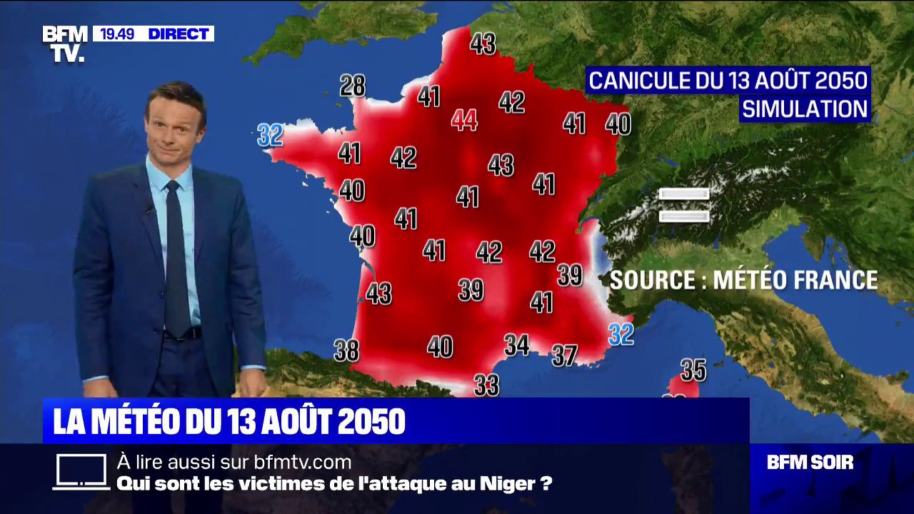 Canicule: voici à quoi pourrait ressembler le bulletin météo du 13 août 2050