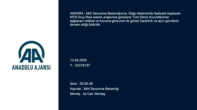 Milli Savunma Bakanlığından 'Oruç Reis' paylaşımı