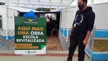 Prefeitura entrega à Comunidade as obras de revitalização da Escola Municipal Aníbal Lopes da Silva