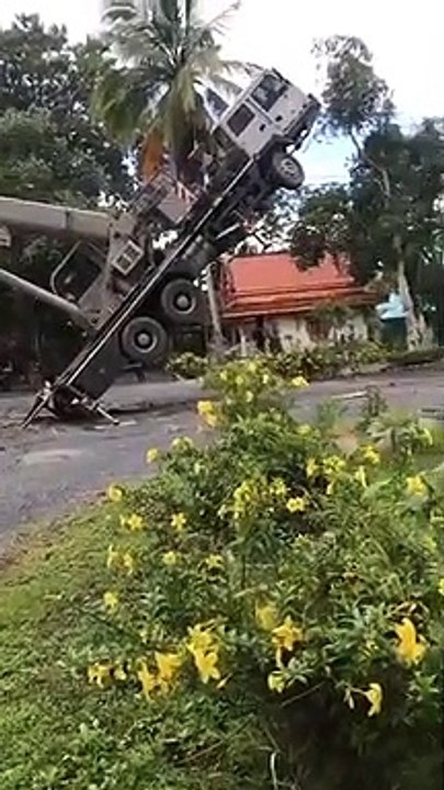 Crane Crushes Crematorium