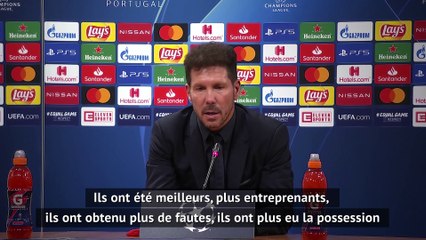 Quarts - Simeone : "On a tout donné mais ils étaient meilleurs"