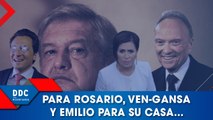 Para Rosario, ven-gansa y a Emilio para su casa…