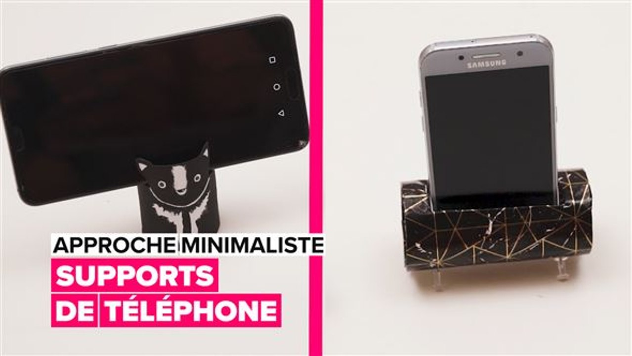 Approche minimaliste : supports de téléphone fait maison