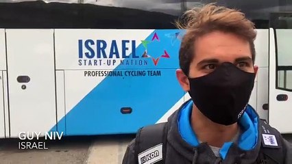 Doluya yakalanan bisikletçinin sırtı şoke etti