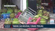 Tabung Gas Meledak, 1 Orang Terluka dan Bangunan Toko Rusak