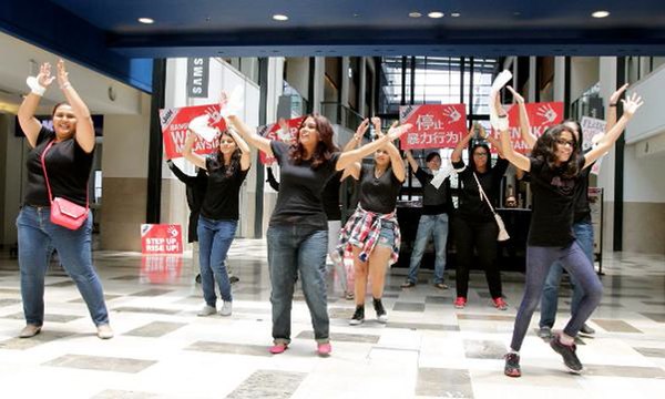 Flash mob to raise awareness on violence against women