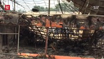 Six shops engulfed by flames