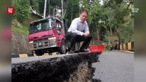 Penang road collapse forces six-week closure and evacuation