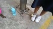Police question mother who chained child